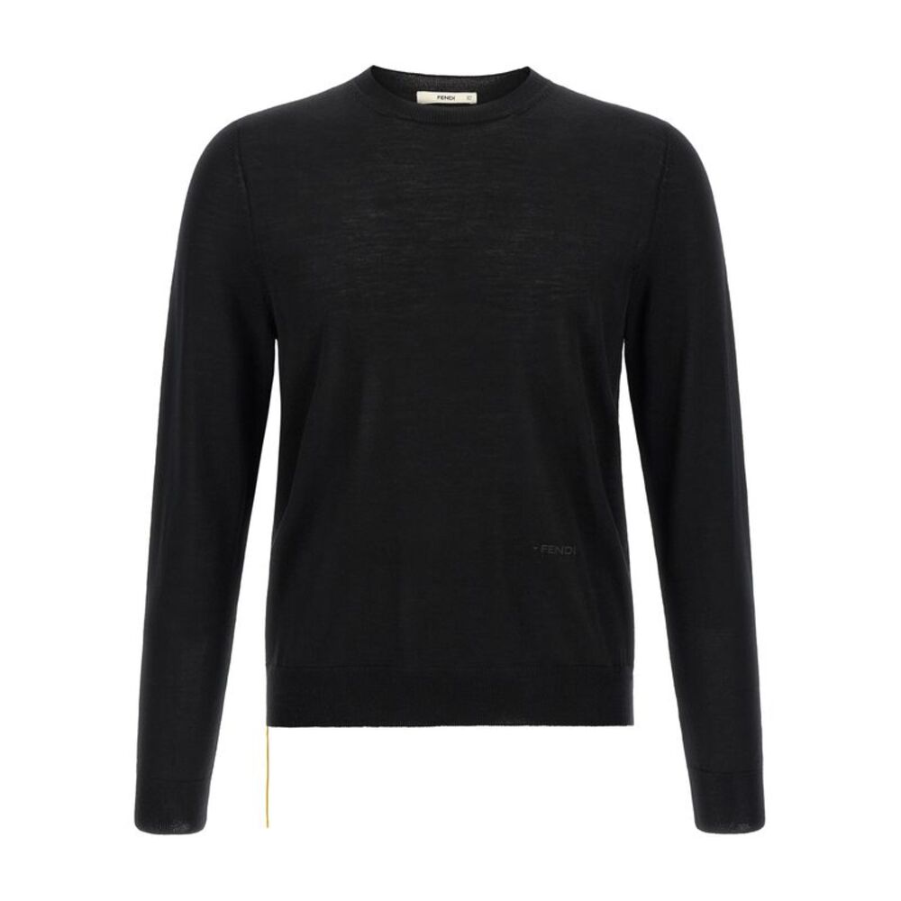 Fendi Black Virgin Wool Men's Cardigan